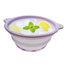 1PC Portable Foldable Silicone Ice Basin with Built-in Tray for