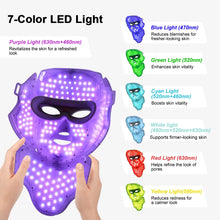 7 Colors Photon Face Neck Beauty Mask Wireless Facial LED Repair Skin