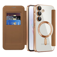 Luxury Flip Leather Card Clip Magnetic Phone Case for Samsung S26 S25
