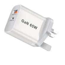 UK/AU/EU/US USB C Charger 65W PD 3.0 GaN Type C Power Adapter With
