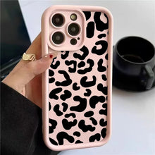 Black Leopard Print Pattern Silicone Phone Case For iPhone 18 17 11 12