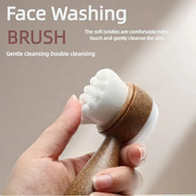 1PC Coconut Fiber Facial Brush, Double-Sided Exfoliating Manual