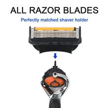 5-Layer Replaceable Safety Blades, Men's Manual Razor, Stainless Steel