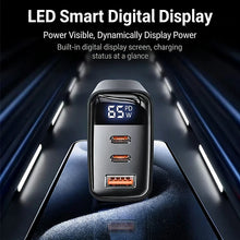 65W PD Fast USB Charge Charger 2 Ports EU US Plug Wall Adapter For