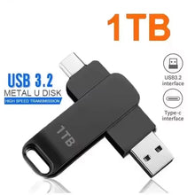 16TB USB 3.2 Flash Drives High Speed Transfer Metal Pendrive Memory