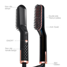 Men's Electric Beard Straightener Negative Ion Hair Straightening Brush
