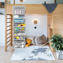 5-Shelf Hanging Storage Organizer - Behind Door Anti-Tilt 5 Large