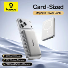 【CCC】Baseus 10000mAh Magnetic Power Bank PD 27W, 5000mAh 20W Card-Sized