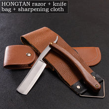 Men's Manual Vintage Shaving Razor Stainless Steel Blade with Ebony