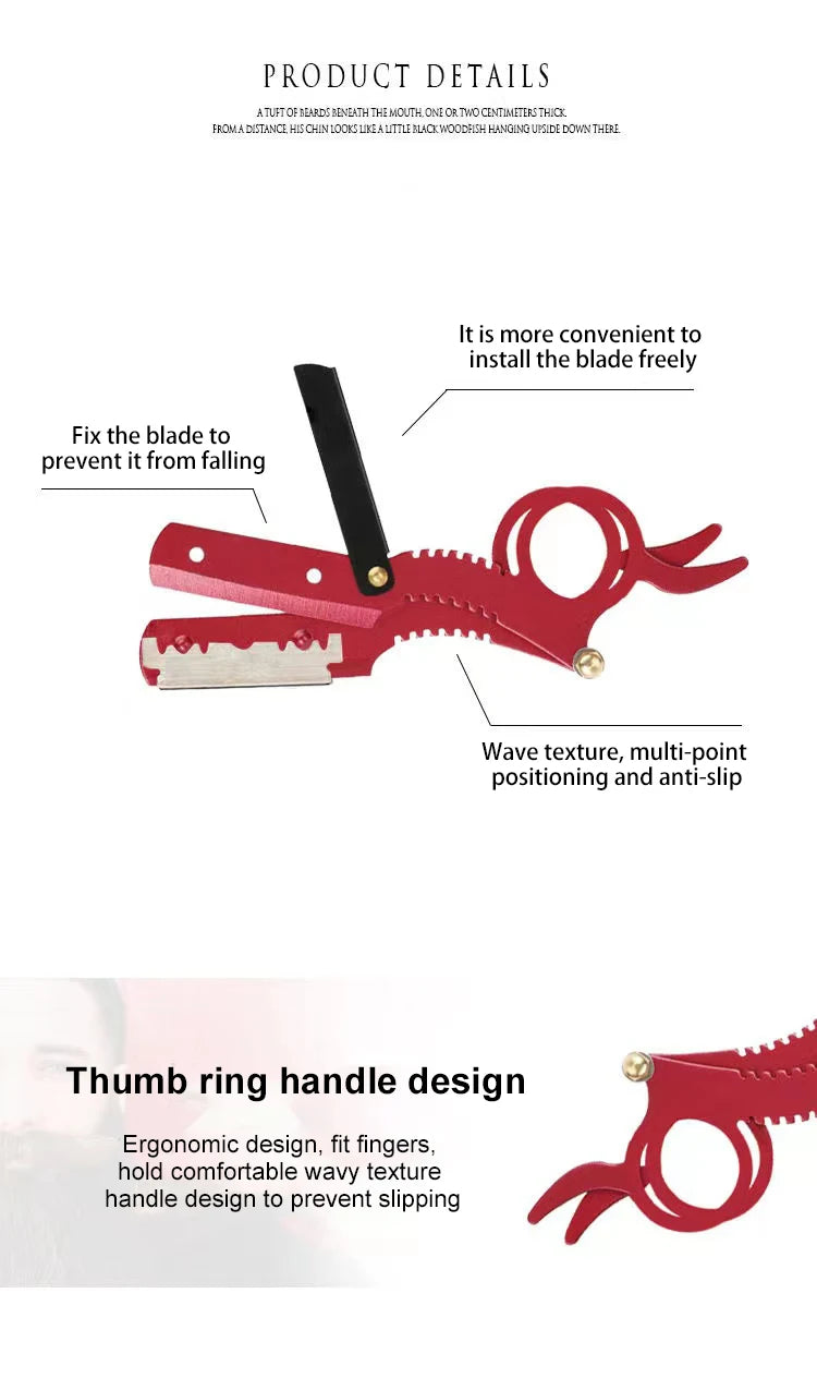 Professional Single Ring Barber Edge Shave Razor Vintage Classic with