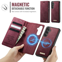 Magnetic Wireless Charging Leather Wallet Phone Case for Samsung Galaxy